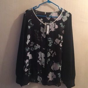 Worthington Floral Button Down Blouse
